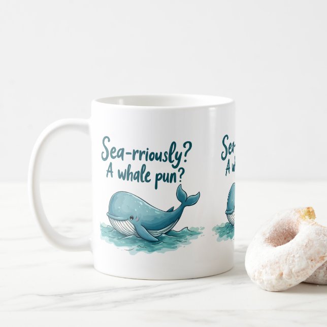 Taza De Café ¿Adorable "Arritamente marino"? ¿Un bollo de balle (Con donut)