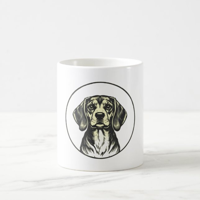 Taza De Café Adorable Beagle Dog Coffee Mug - Regalo perfecto (Centro)