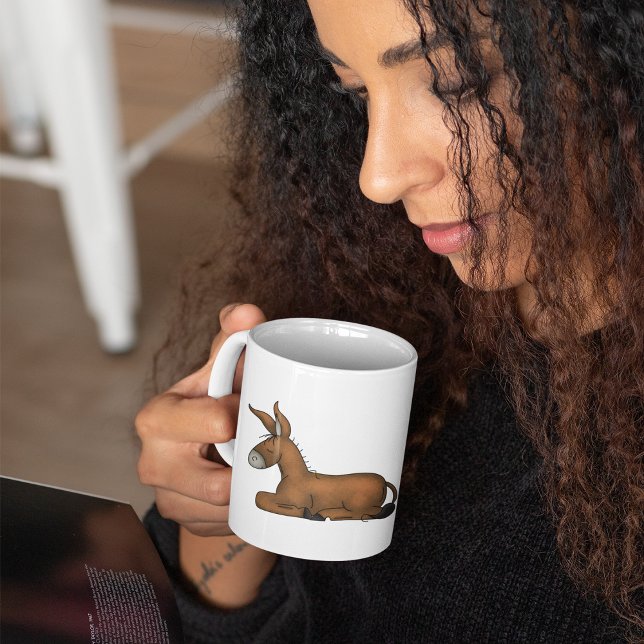 Taza De Café Adorable Brown Donkey Mug (Subido por el creador)
