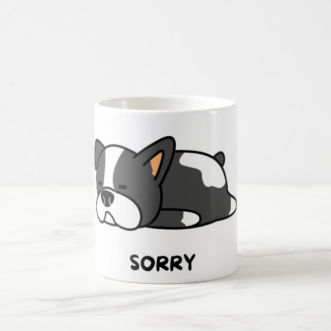Taza De Café Adorable bulldog francés "lo siento" Mug (Centro)