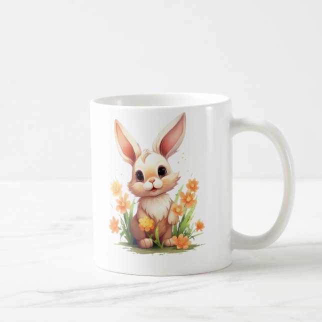 Taza De Café Adorable Bunny Serenity Cup (Derecha)