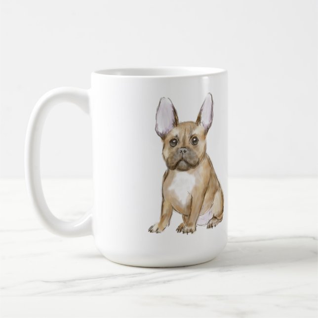 Taza De Café Adorable cachorro de bulldog francés (Izquierda)