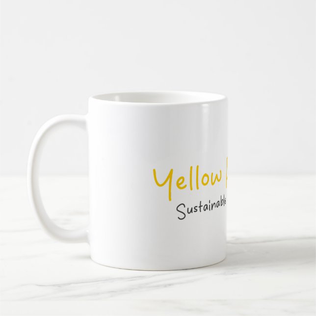 Taza de café adorable con cita de poder amarillo (Izquierda)