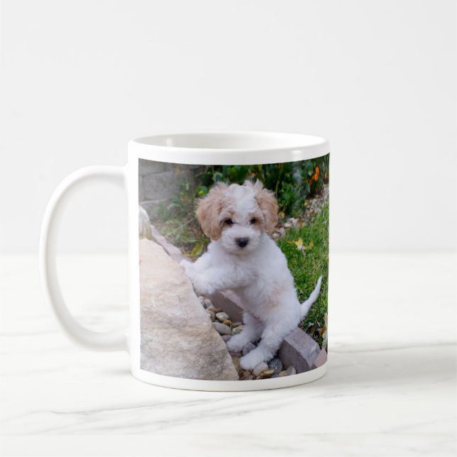 Taza de café adorable del perrito (Izquierda)
