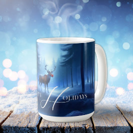 Taza De Café Adorable Editable Winter Wonderland