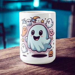Taza De Café Adorable Equipo de Fantasmas de Halloween y Amigos