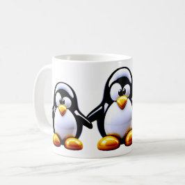 Taza De Café Adorable familia de pingüinos