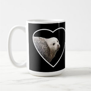 Taza De Café Adorable Foca Criatura Marina de la Orilla en Repo