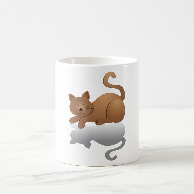 Taza De Café Adorable Gatito Dormilón (Subido por el creador)