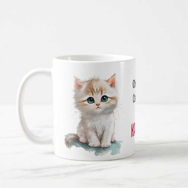 Taza De Café Adorable Gente Gatita Gatita Infantil Gatita Gatit (Izquierda)