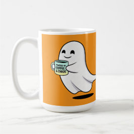 Taza De Café Adorable Ghost Cute Halloween Illustration