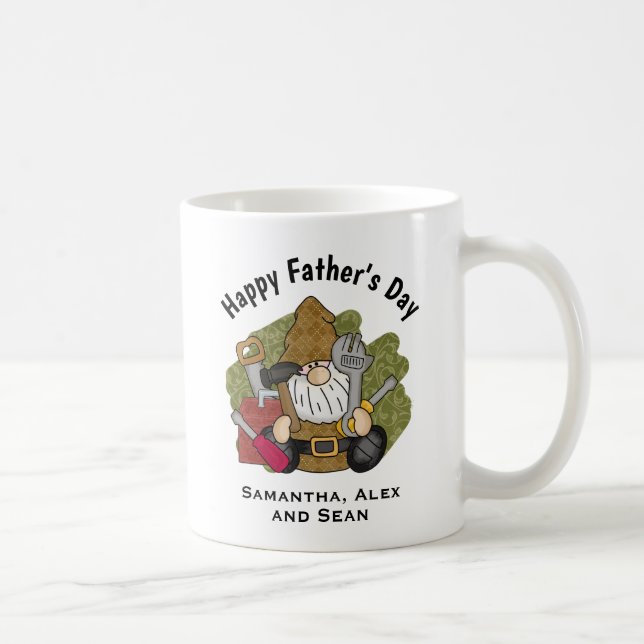 Taza De Café Adorable Handyman & Carpenter Garden Gnome (Derecha)