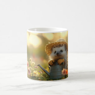 Taza De Café Adorable jardinero de peluche en un campo de flore