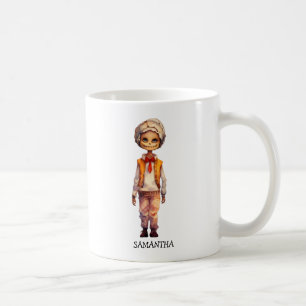 Taza De Café Adorable Kid Zombie - Cute Halloween