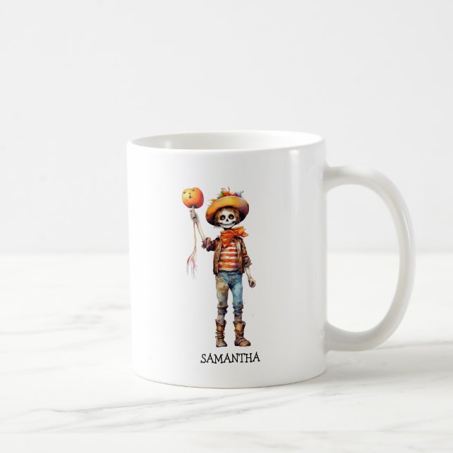 Taza De Café Adorable Kid Zombie - Cute Halloween (3) (Derecha)