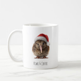 Taza De Café Adorable Kiwi de Navidad, personalizado