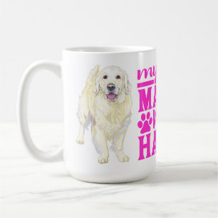 Taza De Café Adorable Madre Retriever Dorado Cachorro Perro Amo
