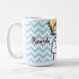 Taza De Café Adorable niño rubio de la Santa Comunión