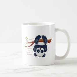Taza De Café adorable panda colgando boca abajo