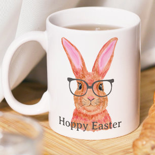 Taza De Café Adorable pascua rosa pascua Bunny Mug