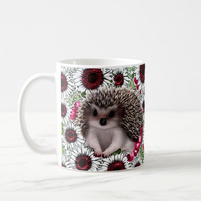 Taza De Café Adorable Pequeño Hedgehog (Izquierda)