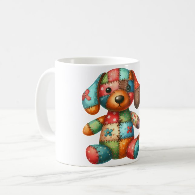 Taza De Café Adorable perro de arte digital #11 (Anverso izquierdo)