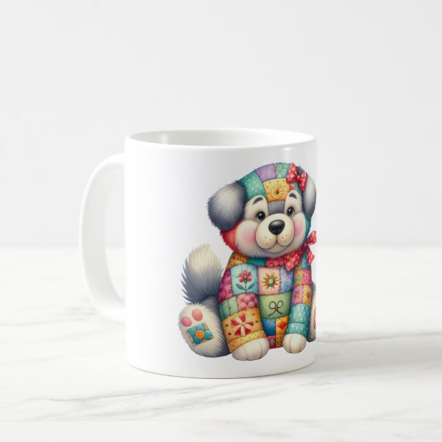 Taza De Café Adorable perro de arte digital nº 9 (Anverso izquierdo)