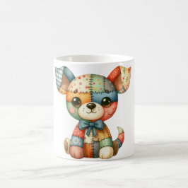 Taza De Café Adorable perro de arte digital número 5