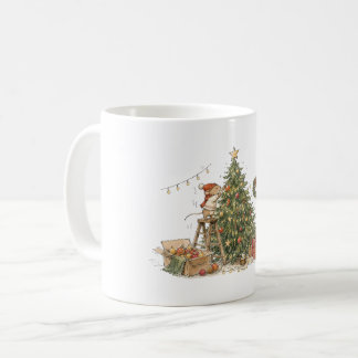 Taza De Café Adorable ratón decorando árbol de Navidad para Lo
