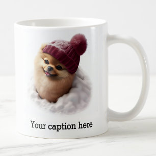 Taza De Café Adorable recreo de invierno de Pomerania