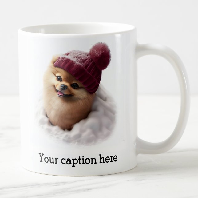 Taza De Café Adorable recreo de invierno de Pomerania (Subido por el creador)