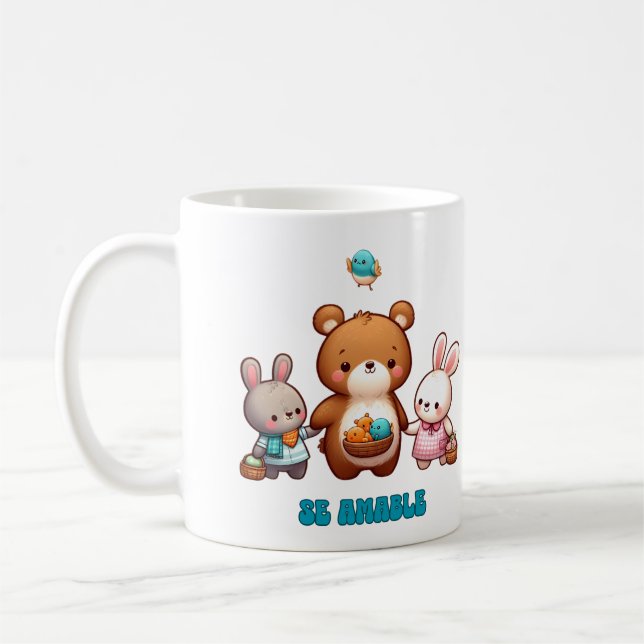 Taza De Café Adorable Se Amable Mug Cups Español (Izquierda)