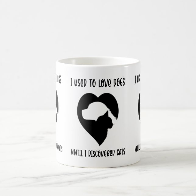 Taza De Café Adorable solía amar a los perros hasta que descubr (Centro)