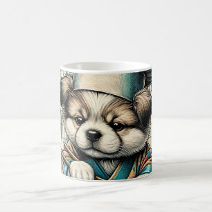 Taza De Café Adorable Sushi Chef Puppy