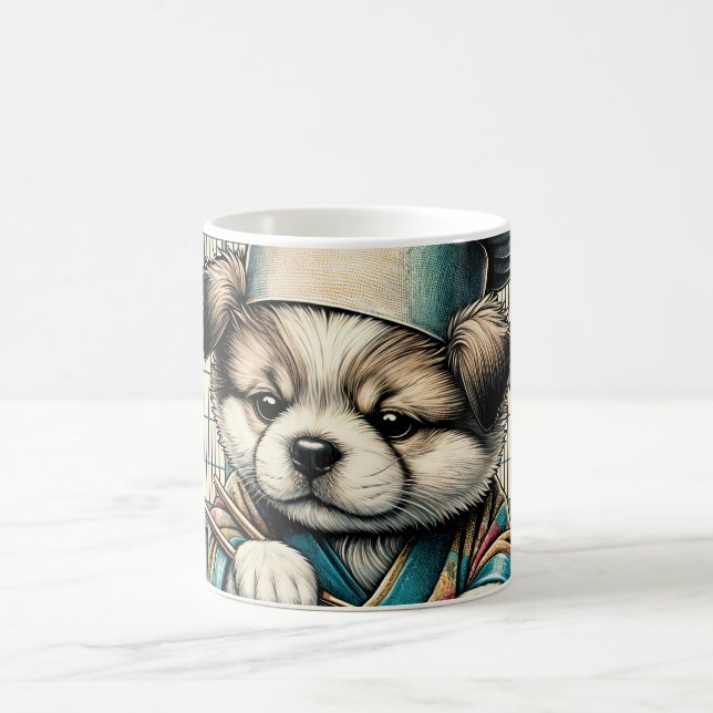 Taza De Café Adorable Sushi Chef Puppy (Centro)