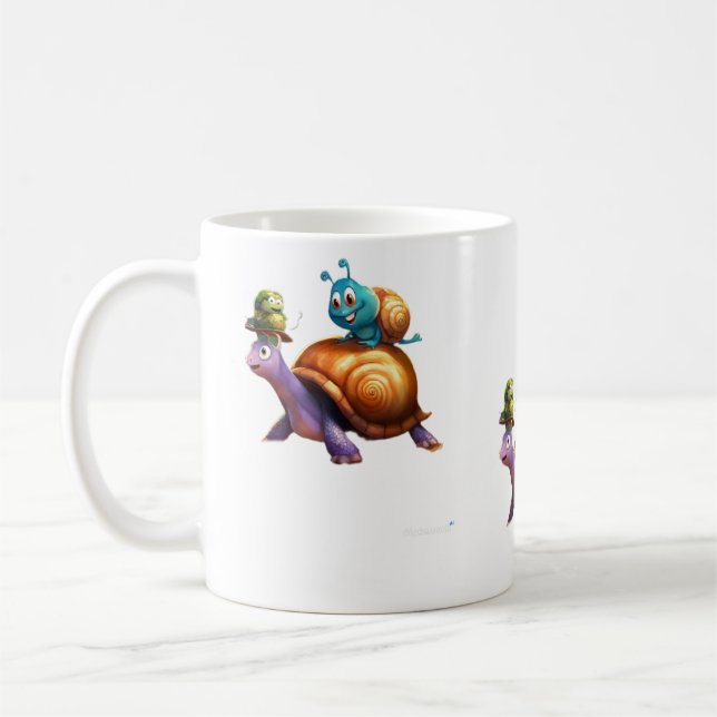 Taza De Café Adorable Turtletot" (Izquierda)