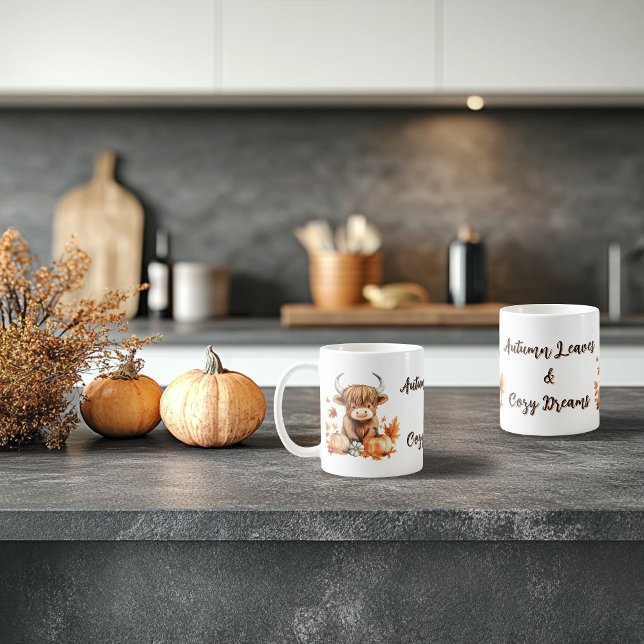 Taza De Café Adorable Vaca Autumn Highland (Subido por el creador)