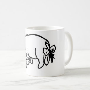 Taza De Café Adorable Winnie the Pooh Eeyore sketch Coffee Mug