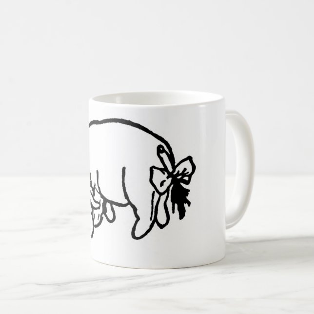 Taza De Café Adorable Winnie the Pooh Eeyore sketch Coffee Mug (Anverso derecho)
