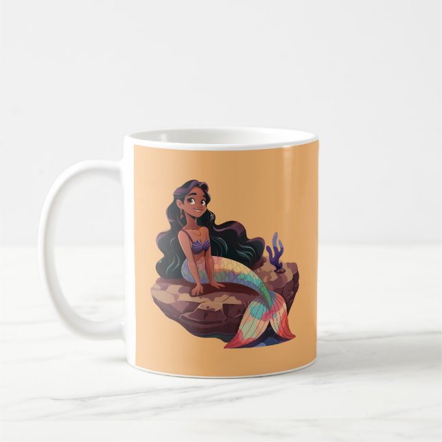 Taza De Café Adorable Y Elegante Sirenita (Izquierda)