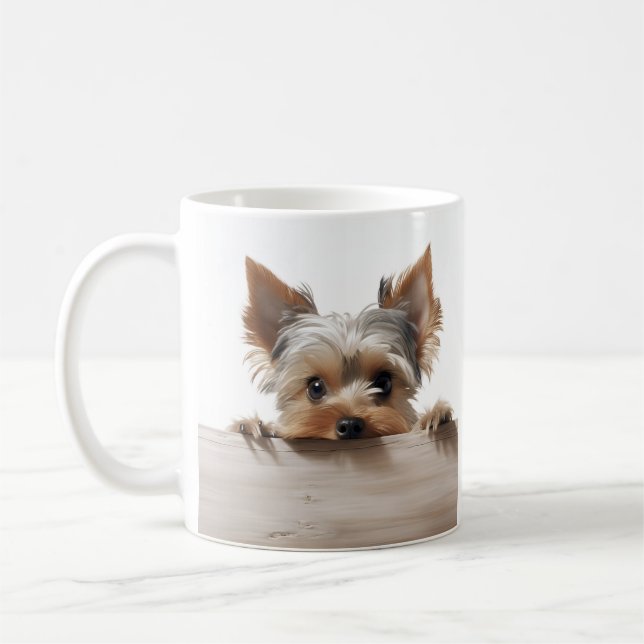 Taza De Café adorable yorkshire terrier photography mug (Izquierda)