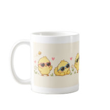 Adorables amigos pollitos kawaii, pastel dulce