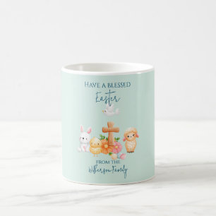 Taza De Café Adorables Animales de Pascua Religiosos
