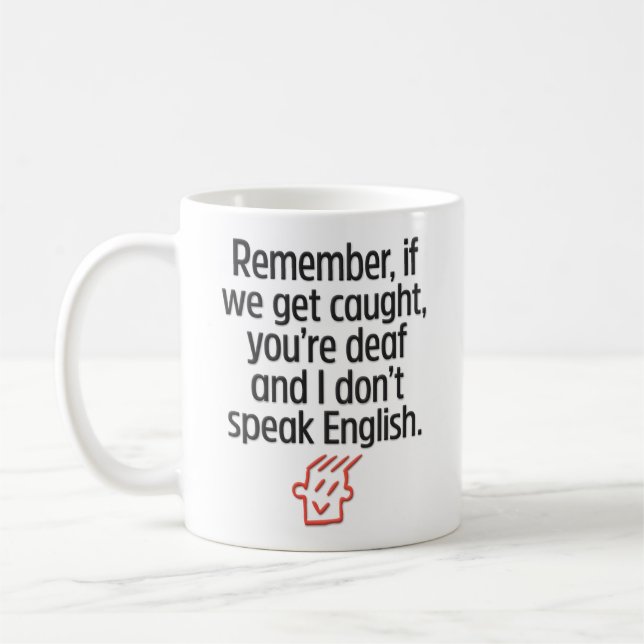Taza De Café Adorables compañeros en el delito "Si nos atrapan" (Izquierda)