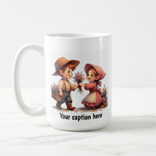 Taza De Café Adorables jóvenes munchkins con ropa vintage