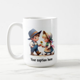 Taza De Café Adorables jóvenes munchkins con ropa vintage
