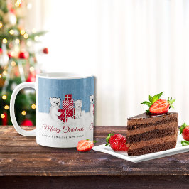 Taza De Café Adorables oseznos polares con regalos de Navidades