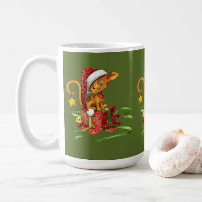 Taza De Café Adorables Pequeño Gato Con Café Mug (Con donut)
