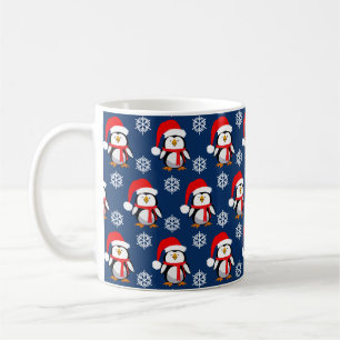 Taza De Café Adorables pingüinos Navidad