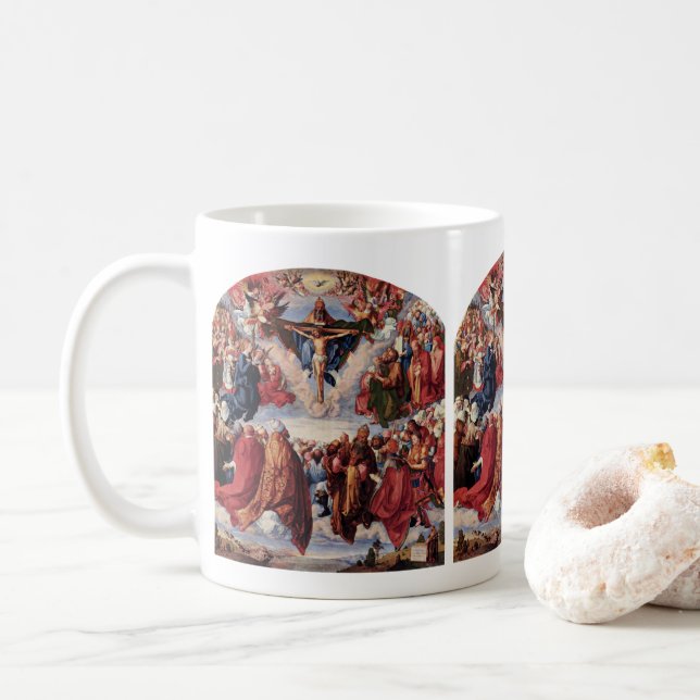 Taza De Café Adoración de la Trinidad por Albrecht Durer, 1511 (Con donut)